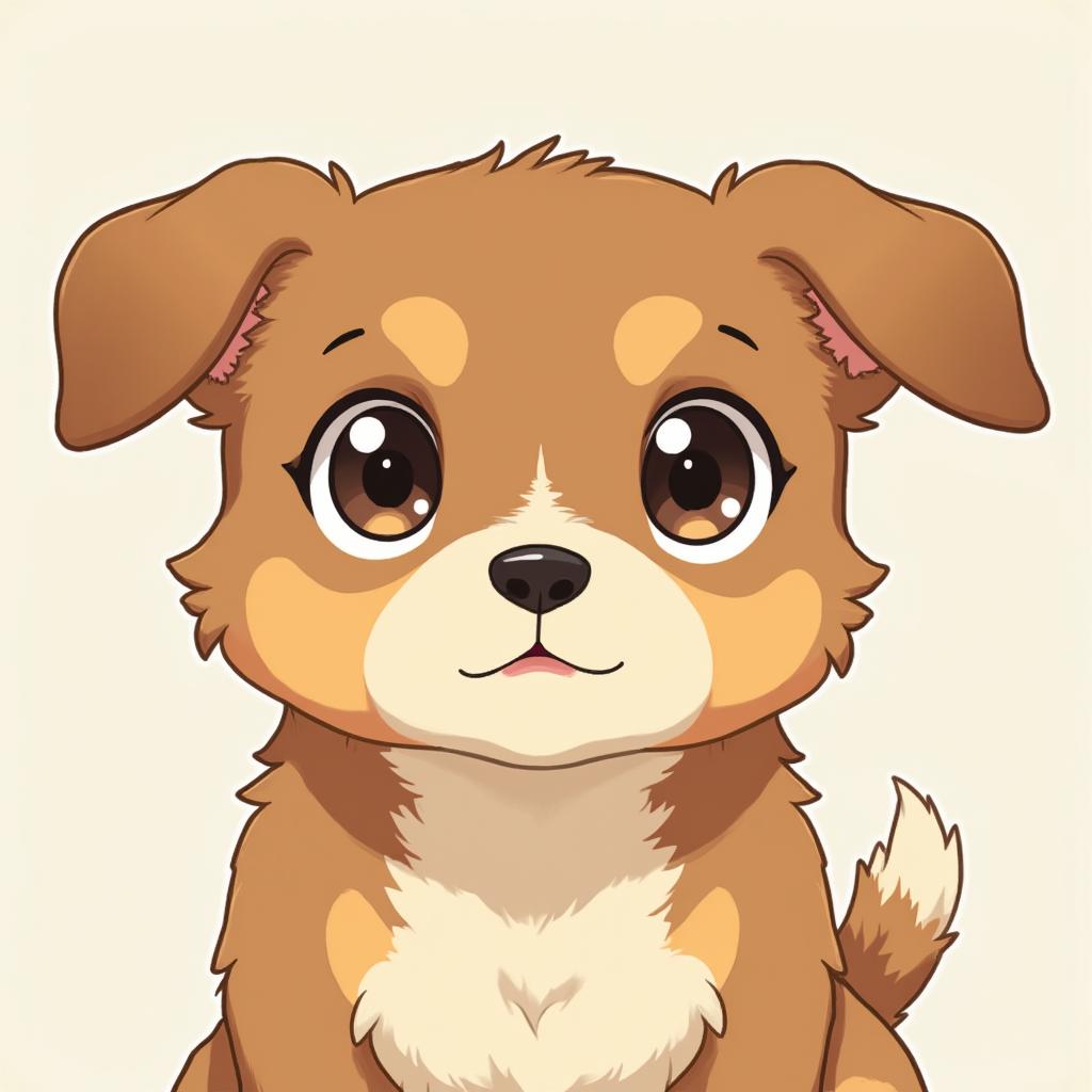 Anime style pet portrait