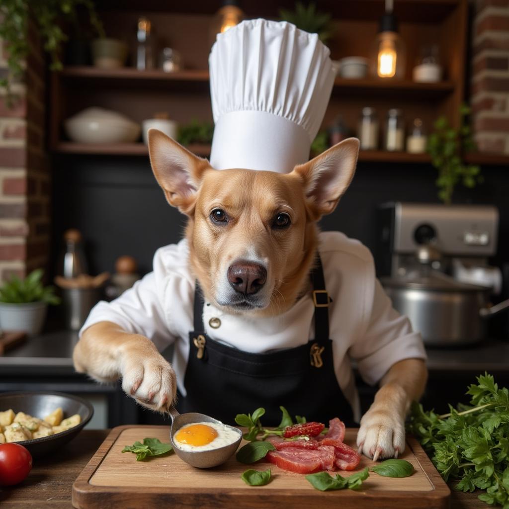 Chef style pet portrait