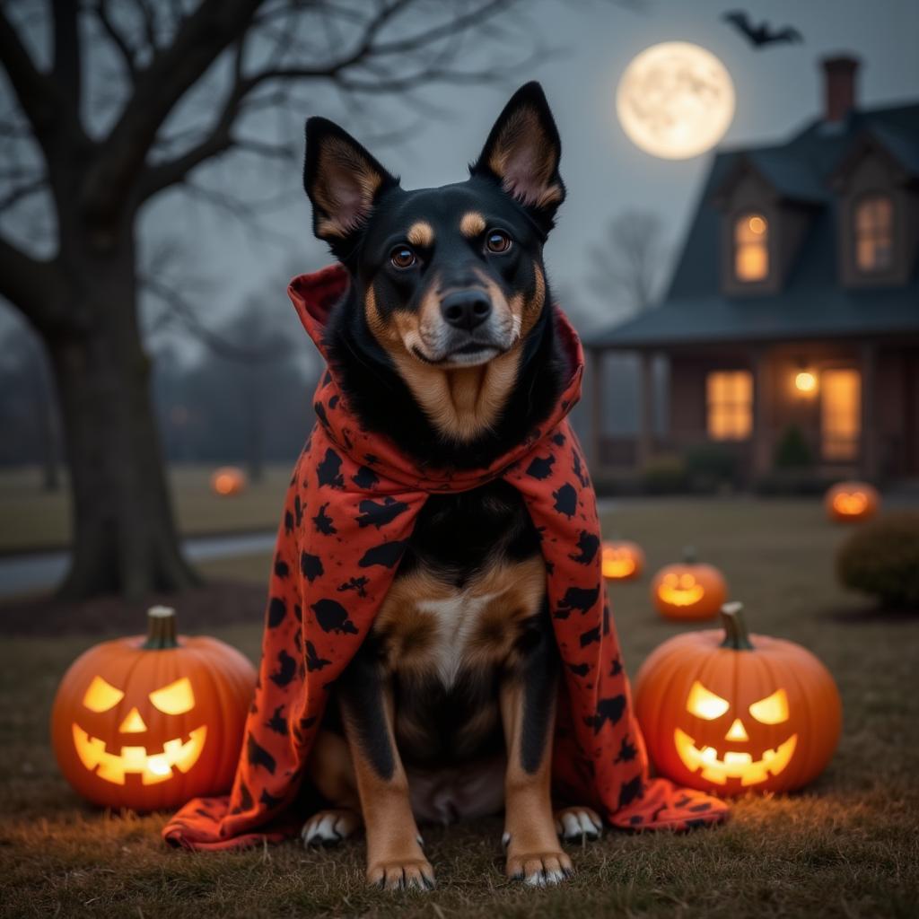 Halloween style pet portrait