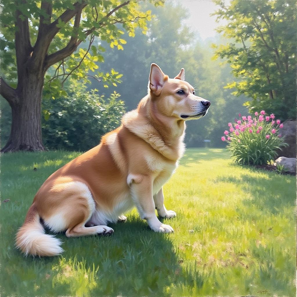 Impressionist style pet portrait