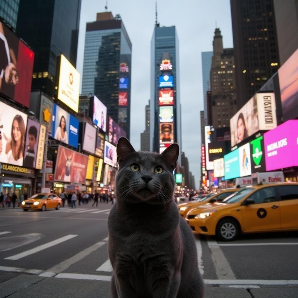 New York City style pet portrait