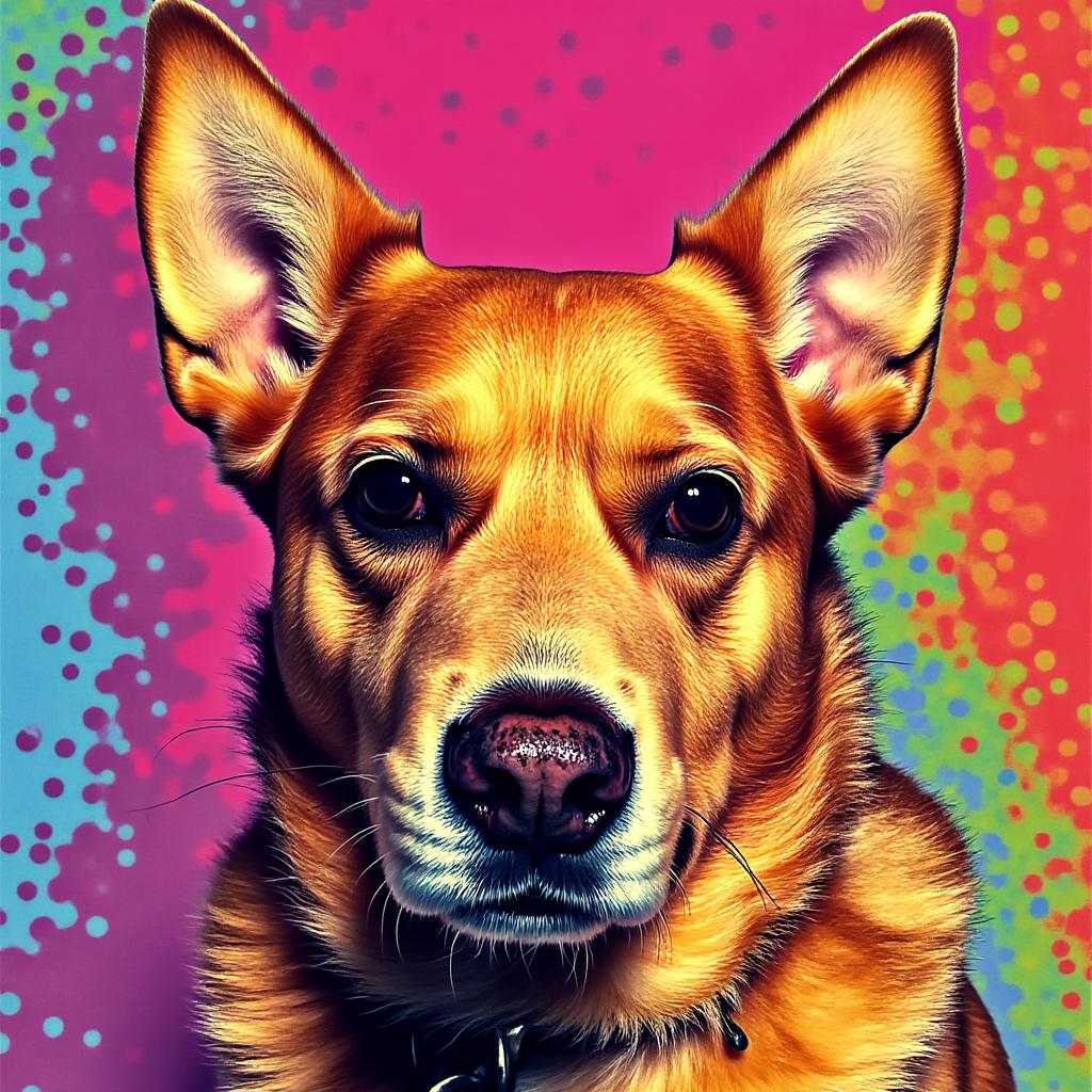 Pop Art style pet portrait