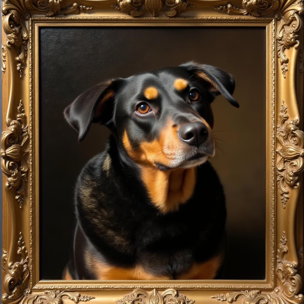 Renaissance style pet portrait