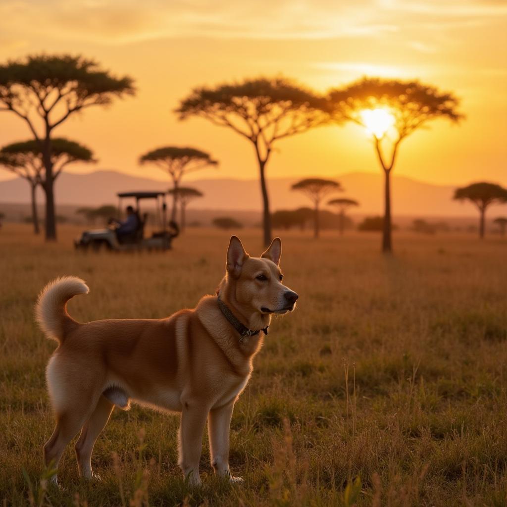 Safari style pet portrait