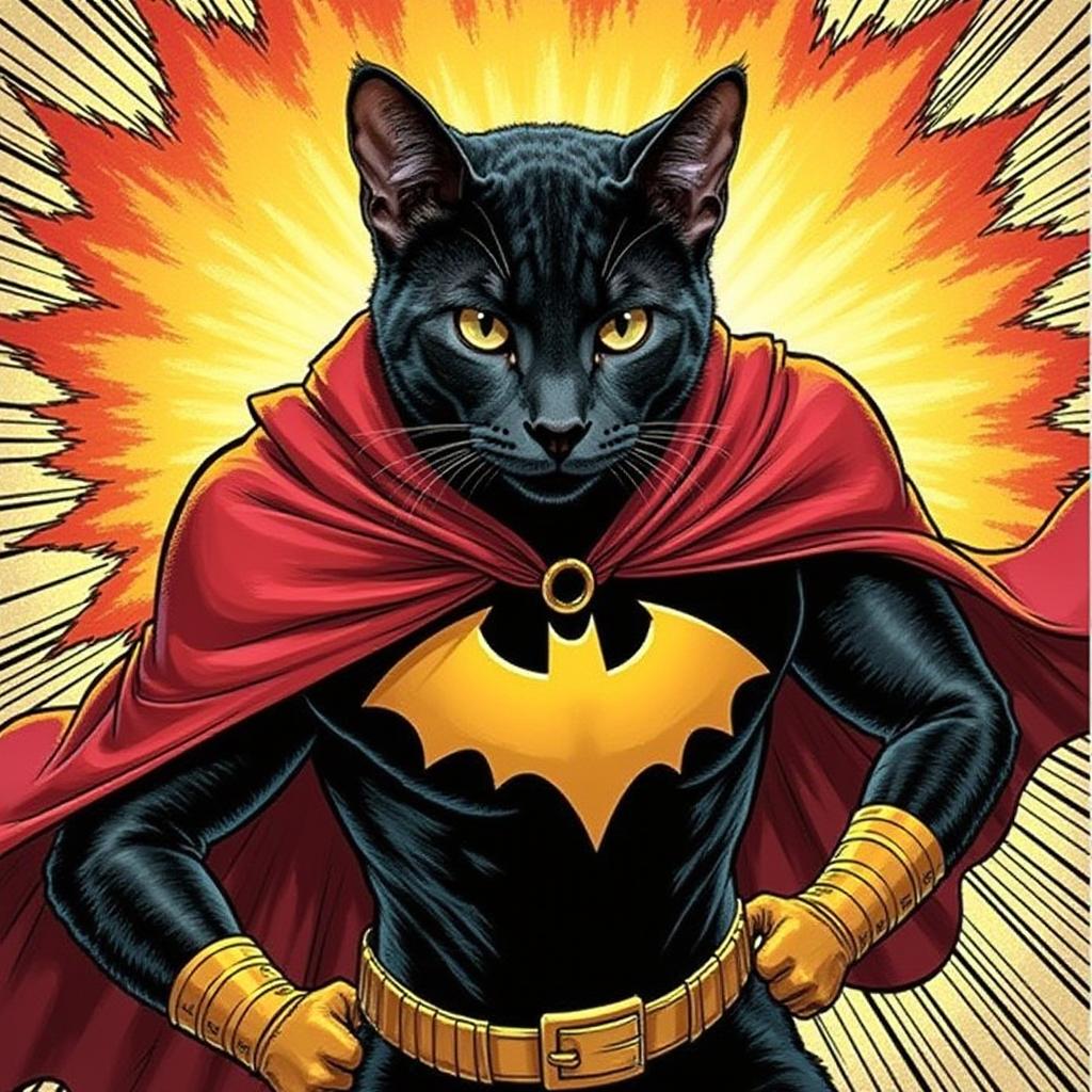 Superhero style pet portrait