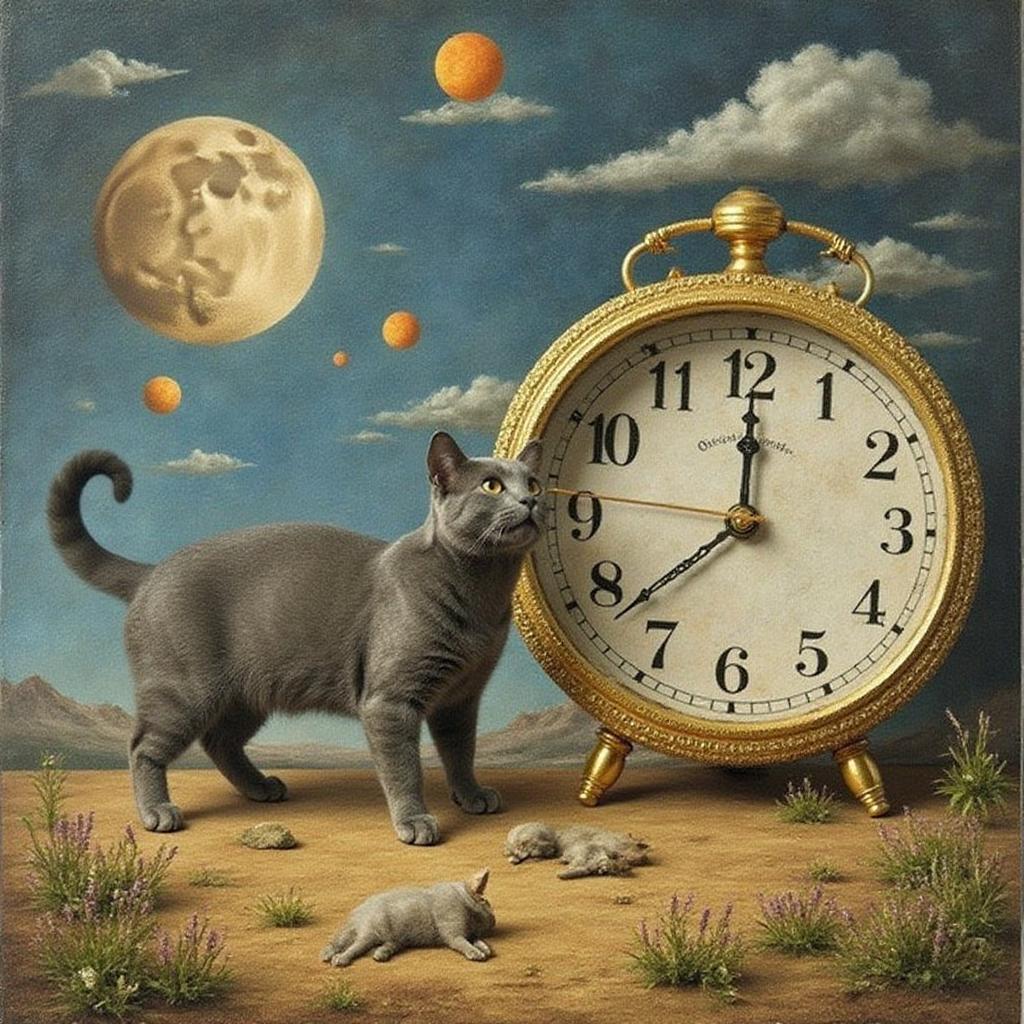 Surrealist style pet portrait