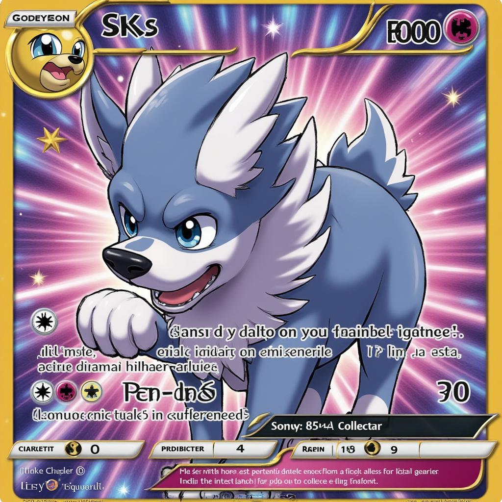 Trading Card style pet portrait