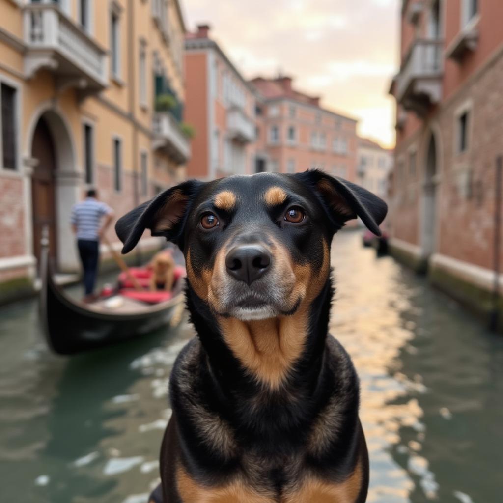 Venice style pet portrait